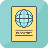 icono de vector de pasaporte