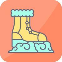 icono de vector de botas de nieve