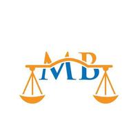 Letter MB Law Firm Logo Design For Lawyer, Justice, Law Attorney, Legal, Lawyer Service, Law Office, Scale, Law firm, Attorney Corporate Business vector