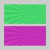 Set of multi colored pop art banners. Halftone comic template with place for your text for design. Vector illustration
