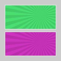 Set of multi colored pop art banners. Halftone comic template with place for your text for design. Vector illustration