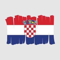 Croatia Flag Brush vector