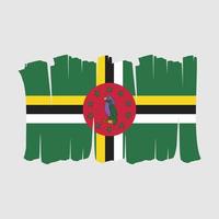 Dominica Flag Brush vector