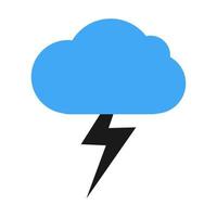 A cloud with a thunderstorm. Vector illustration.