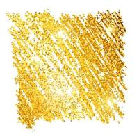 Golden Paint Glittering backdrop on a white background. Background with gold sparkles and glitter effect. Empty space for your text. Vector illustration