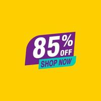 85 discount, Sales Vector badges for Labels, , Stickers, Banners, Tags, Web Stickers, New offer. Discount origami sign banner.