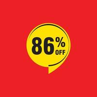 86 discount, Sales Vector badges for Labels, , Stickers, Banners, Tags, Web Stickers, New offer. Discount origami sign banner.