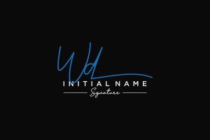 Initial WD signature logo template vector. Hand drawn Calligraphy lettering Vector illustration.