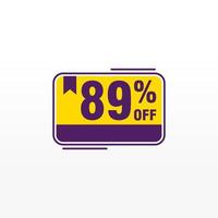 89 discount, Sales Vector badges for Labels, , Stickers, Banners, Tags, Web Stickers, New offer. Discount origami sign banner.