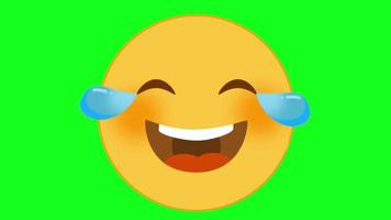 vidéo d'écran vert emoji qui rit video