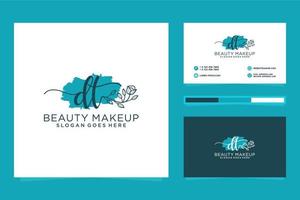 Initial DT Feminine logo collections and business card templat Premium Vector