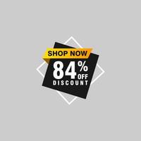 84 discount, Sales Vector badges for Labels, , Stickers, Banners, Tags, Web Stickers, New offer. Discount origami sign banner.