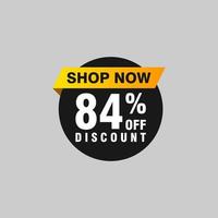 84 discount, Sales Vector badges for Labels, , Stickers, Banners, Tags, Web Stickers, New offer. Discount origami sign banner.