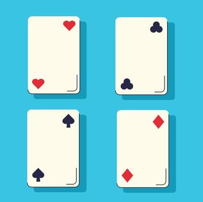 playing cards isolated vector illustration