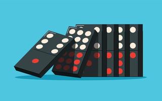 domino isolated domino effect vector illustration