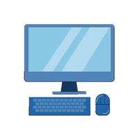 simple computer isolated vector illustration