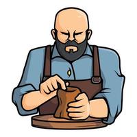 Pottery Man Vector Illustration