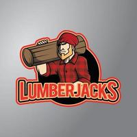 Lumberjack Illustration Badge vector