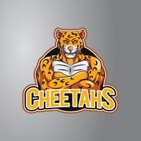 Cheetah Illustration Design Badge vector