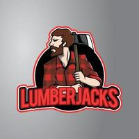 Lumberjack Illustration Badge vector