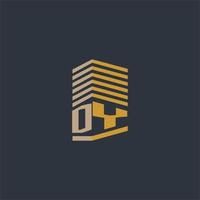 DY initial monogram real estate logo ideas vector