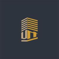 VN initial monogram real estate logo ideas vector