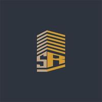 SR initial monogram real estate logo ideas vector