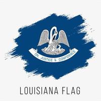 USA State Louisiana Grunge Vector Flag Design Template