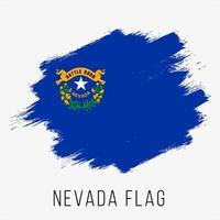 plantilla de diseño de bandera de vector de grunge de nevada de estado de estados unidos