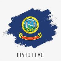 USA State Idaho Grunge Vector Flag Design Template