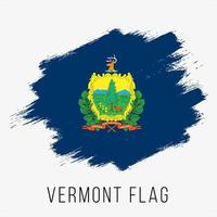 USA State Vermont Grunge Vector Flag Design Template