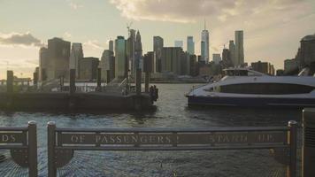 Lower Manhattan at Sunset video