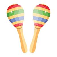 Trendy Maracas Concepts vector