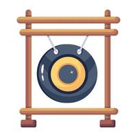 Trendy Gong Bell vector