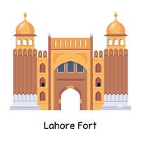 Trendy Lahore Fort vector