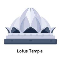 Trendy Lotus Temple vector