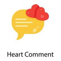 Trendy Heart Comment vector