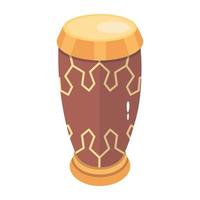 Trendy Bamileke Drum vector