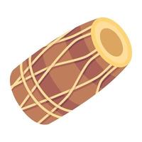 Trendy Traditional Drum vector