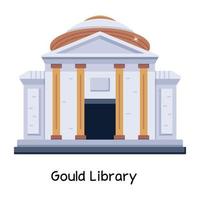 Trendy Gould Library vector