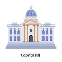 Trendy Capitol Hill vector