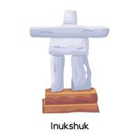 conceptos inukshuk de moda vector