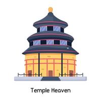 el cielo del templo de moda vector