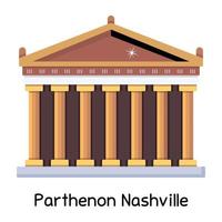 Trendy Parthenon Nashville vector