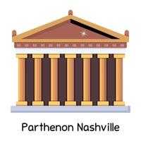 Trendy Parthenon Nashville vector