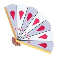 Trendy Hand Fan vector