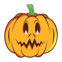 Trendy Carved Pumpkin vector