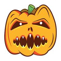 Trendy Evil Pumpkin vector