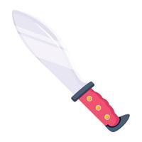 Trendy Machete Knife vector