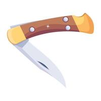 Trendy Pocket Knife vector